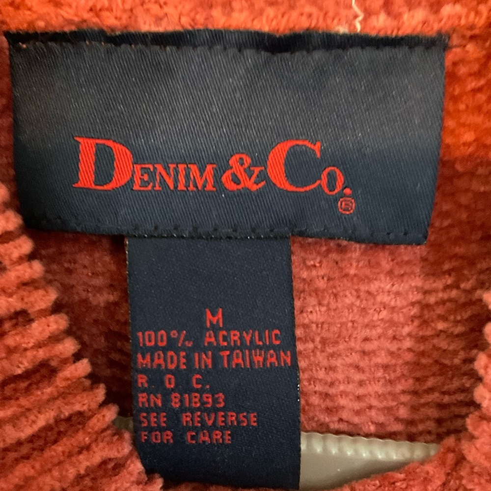 Denim&Co Rust Sleeveless Turtleneck Sweater and Knitted Duster Set - Picture 3 of 7